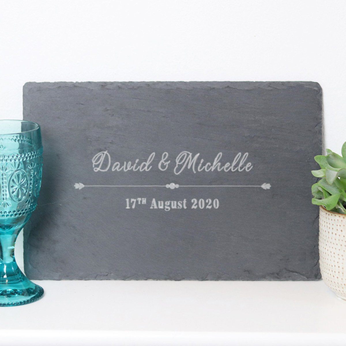 Cheese Board - Personalised Chopping Or Cheese Board - Couple & Date