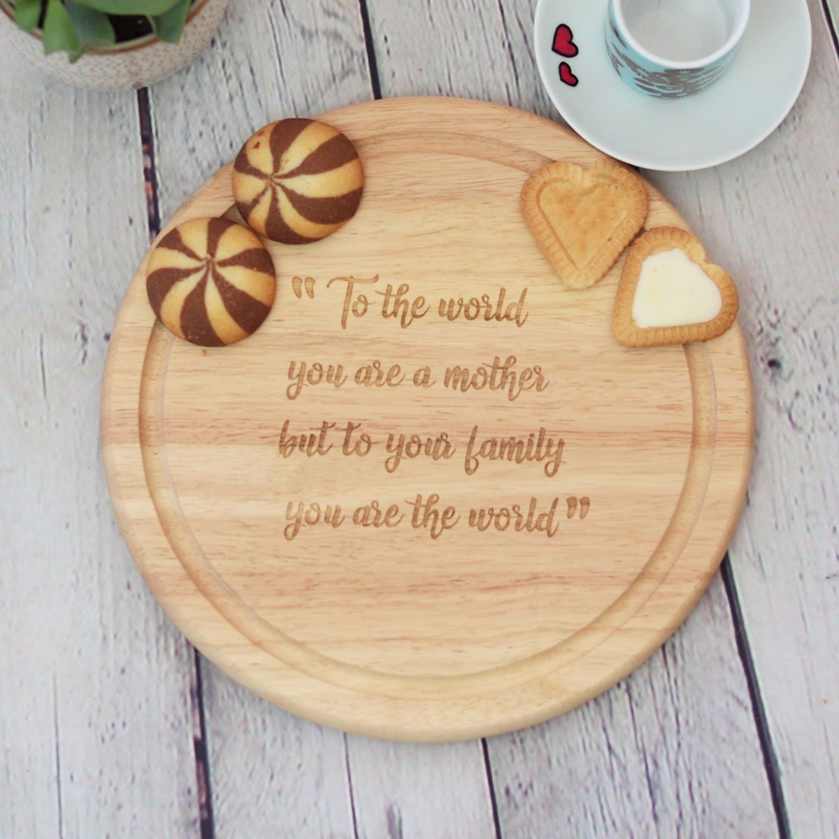 Cheese Board - Your Are The World To Me Mum Chopping Or Cheese Board