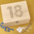 Christening Box - Laser Engraved Wooden Memory Keepsake Box With Hinged Lid - 18 Design