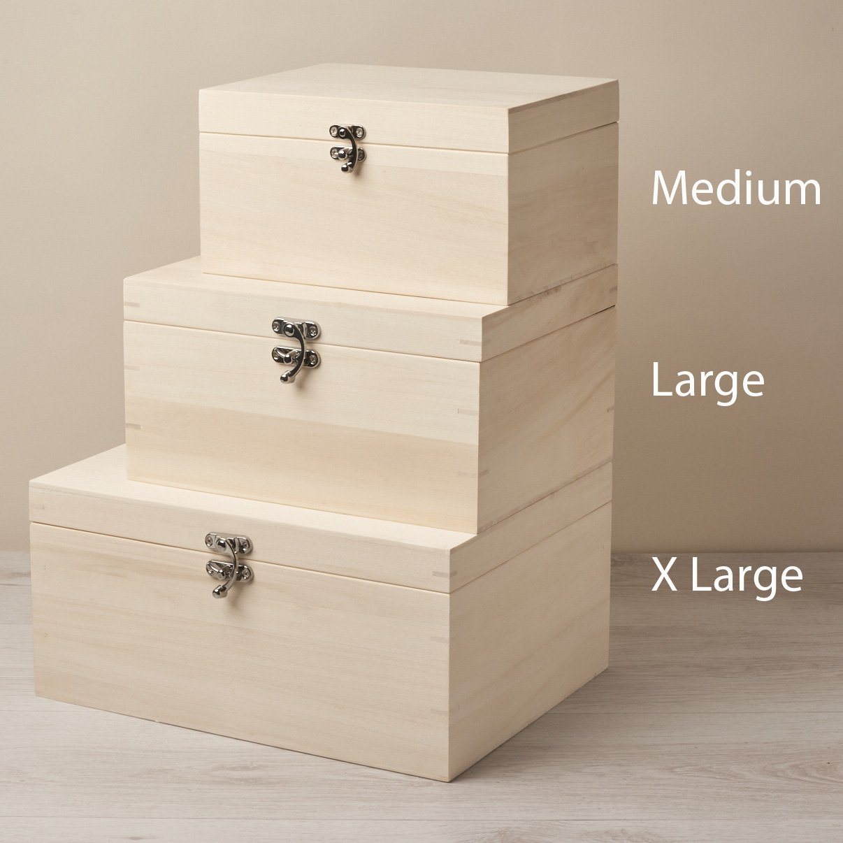 Christening Box - Laser Engraved Wooden Memory Keepsake Box With Hinged Lid - 18 Memories Design