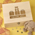 Christening Box - Personalised Laser Engraved Wooden Baby Memory Keepsake Box With Hinged Lid - Teddy Design