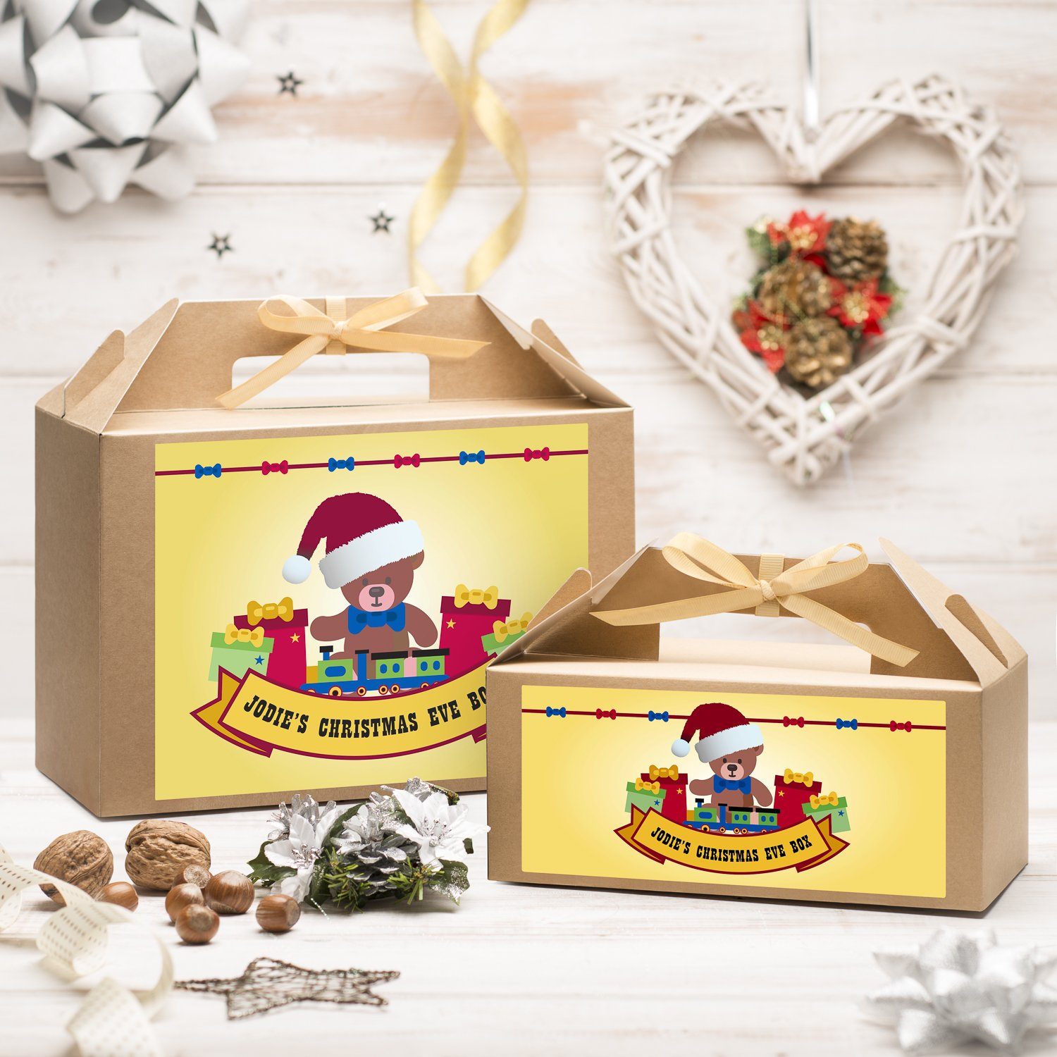 Christmas Box - Personalised Christmas Eve Box - Christmas Bear Design