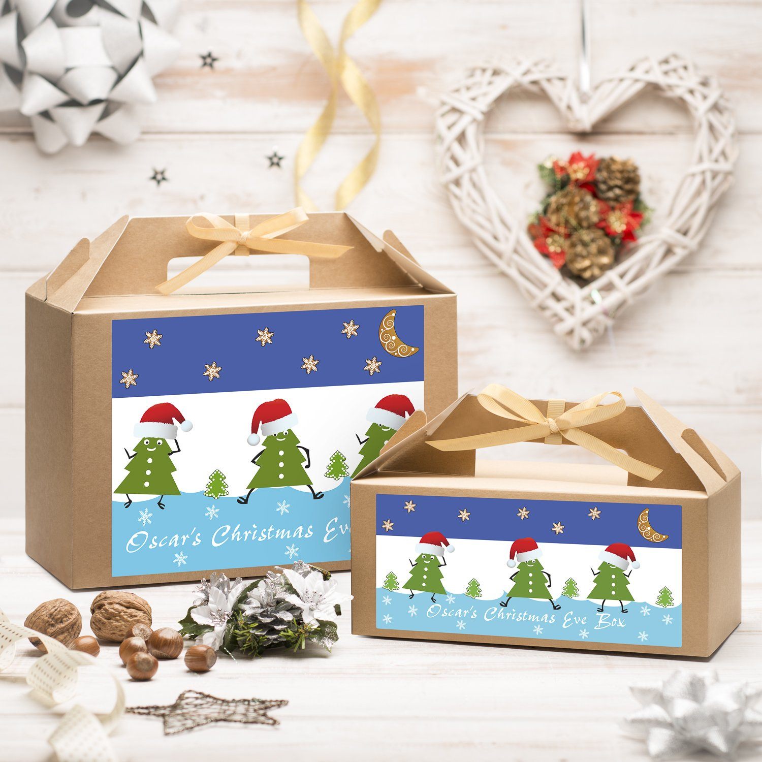 Christmas Box - Personalised Christmas Eve Box - Dancing Trees Design