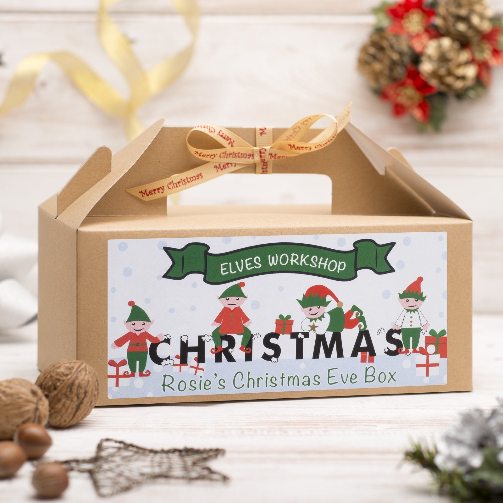 Christmas Box - Personalised Christmas Eve Box - Elves Workshop Design