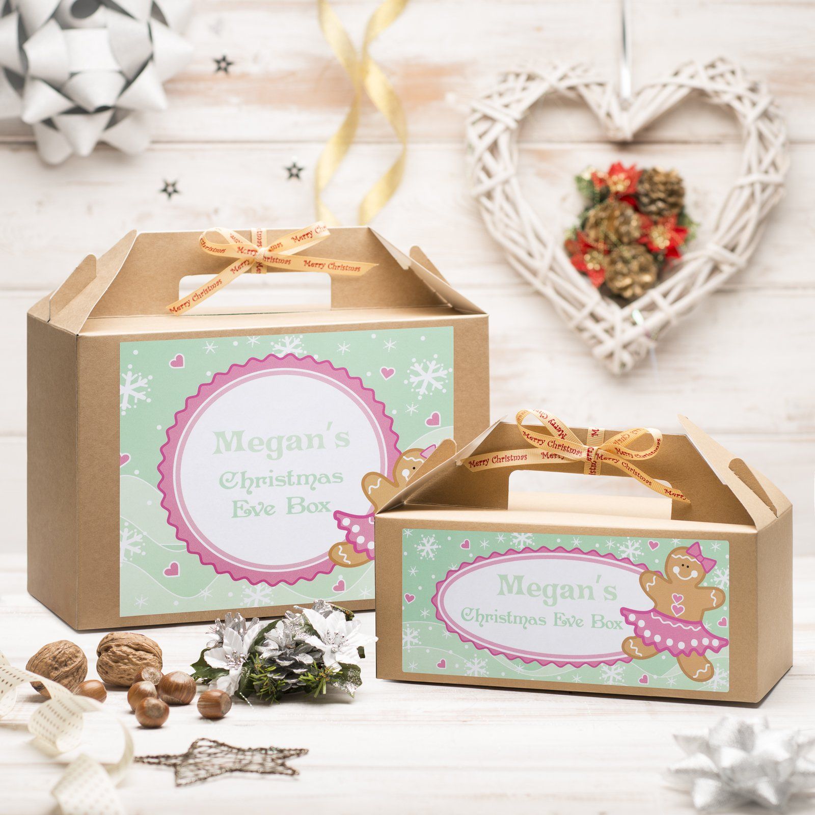 Christmas Box - Personalised Christmas Eve Box - Gingerbread Girl Design