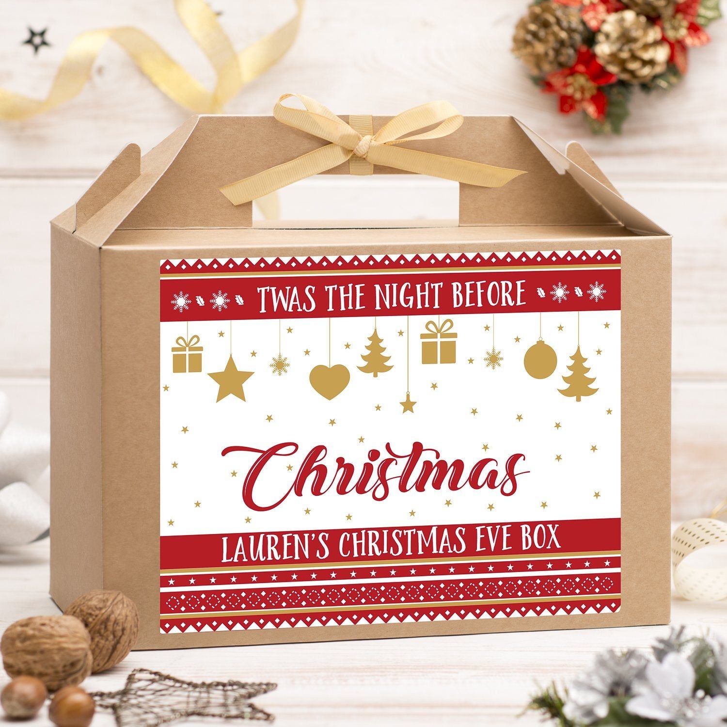 Christmas Box - Personalised Christmas Eve Box - Night Before Christmas Design