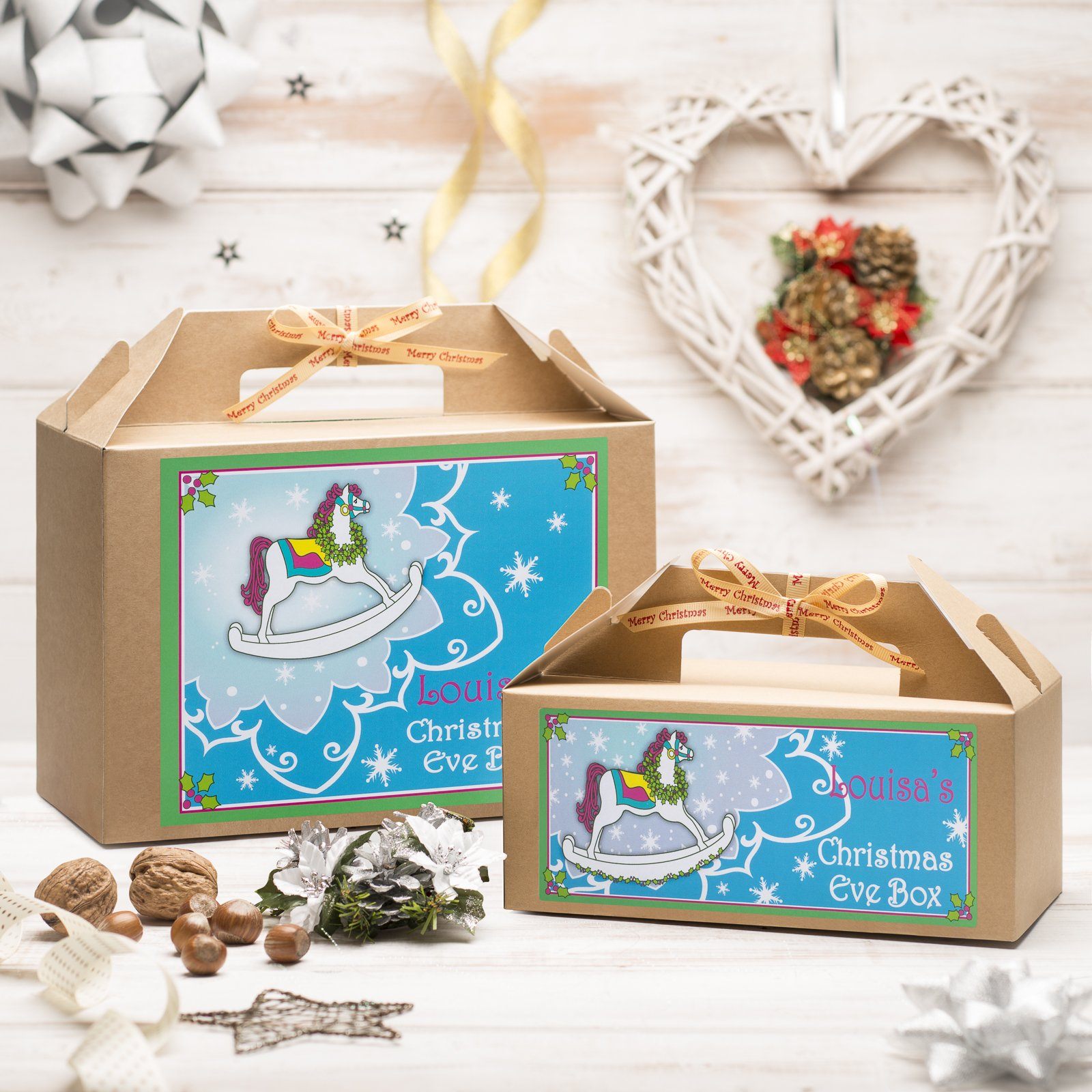 Christmas Box - Personalised Christmas Eve Box - Rocking Horse Design
