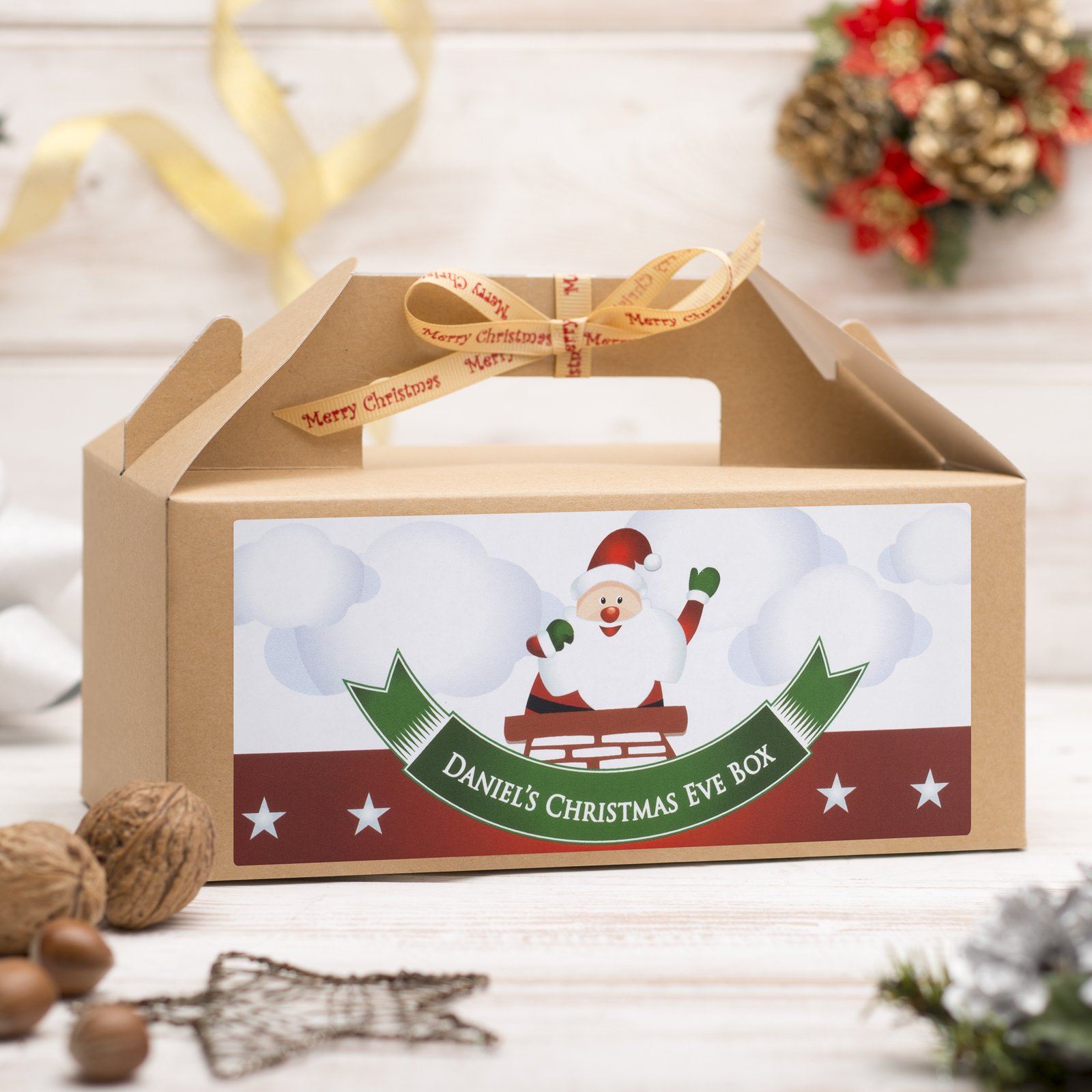 Christmas Box - Personalised Christmas Eve Box - Santa Chimney Design