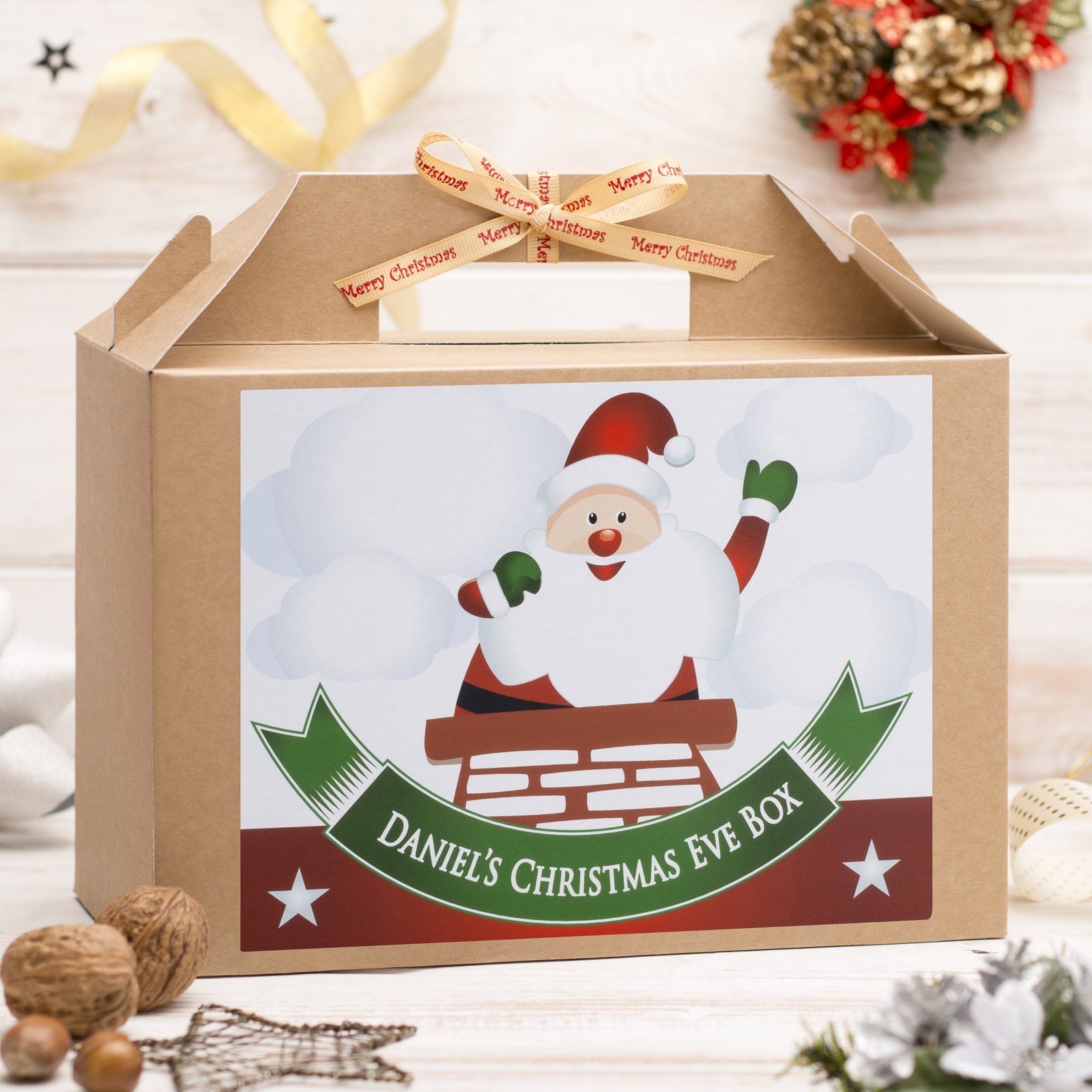 Christmas Box - Personalised Christmas Eve Box - Santa Chimney Design