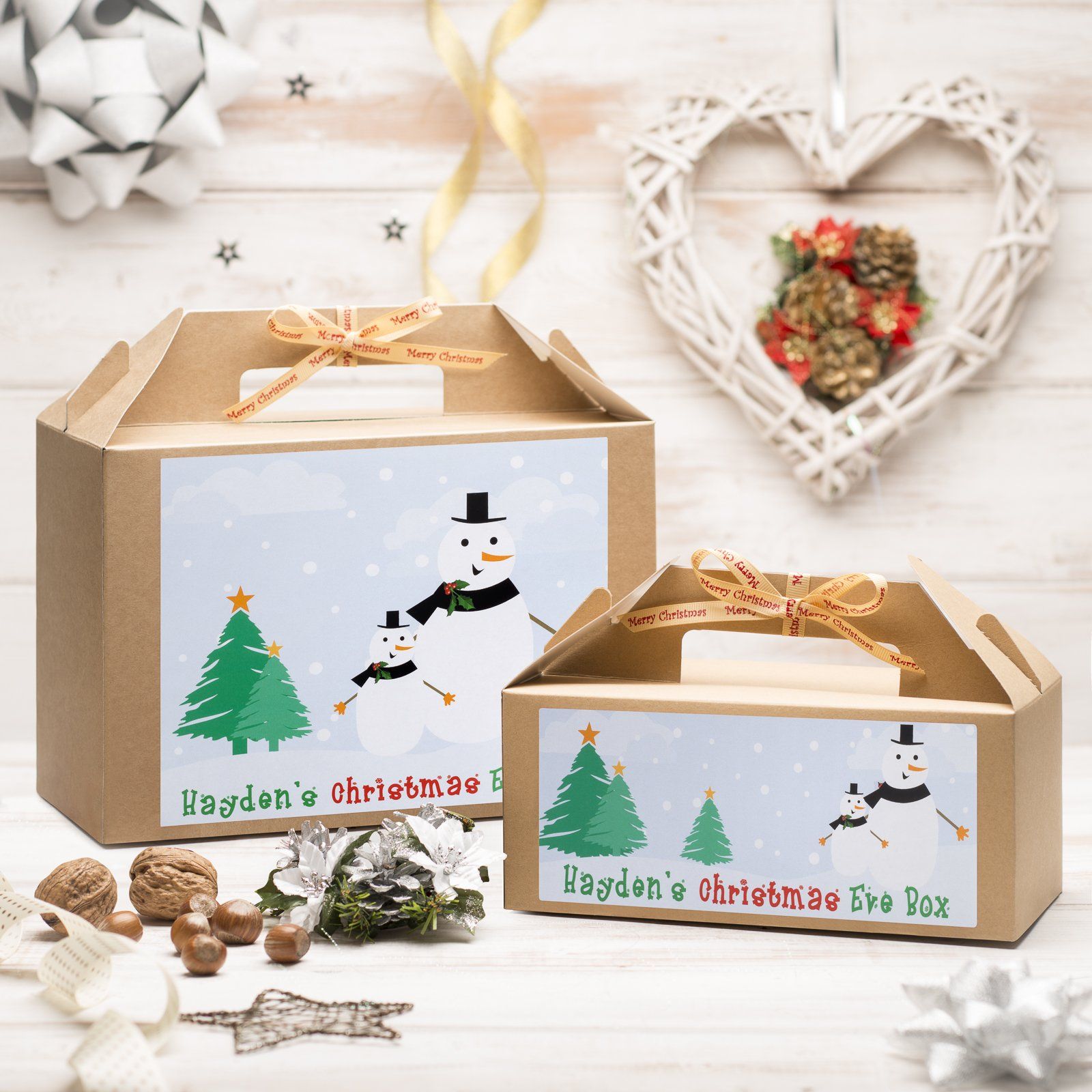 Christmas Box - Personalised Christmas Eve Box - Snowmen Design