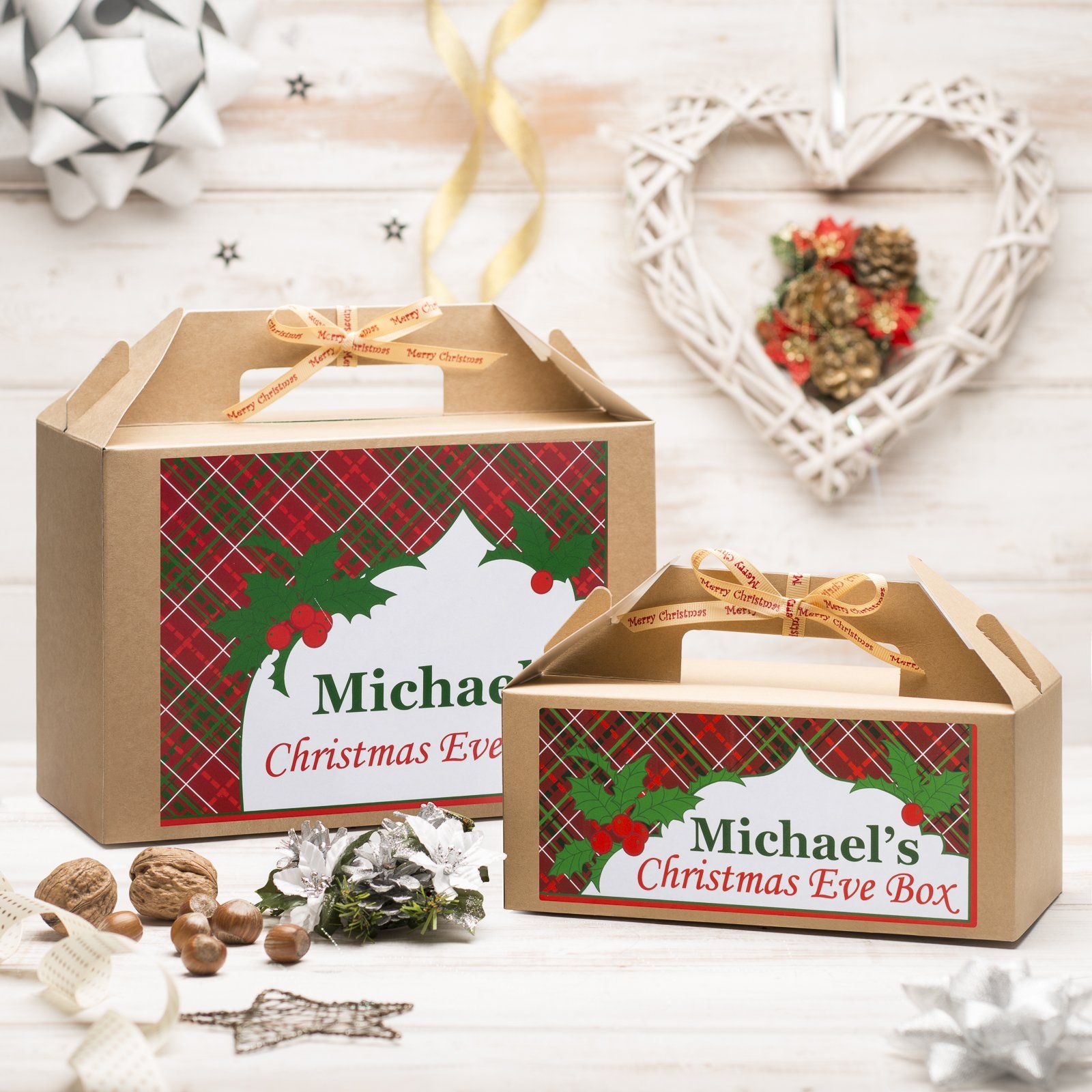 Christmas Box - Personalised Christmas Eve Box - Tartan Design