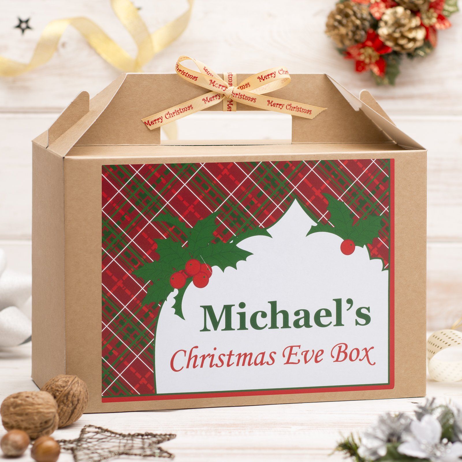 Christmas Box - Personalised Christmas Eve Box - Tartan Design
