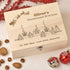 Christmas Box - Personalised Wooden Christmas Eve Box - Santa Village Design