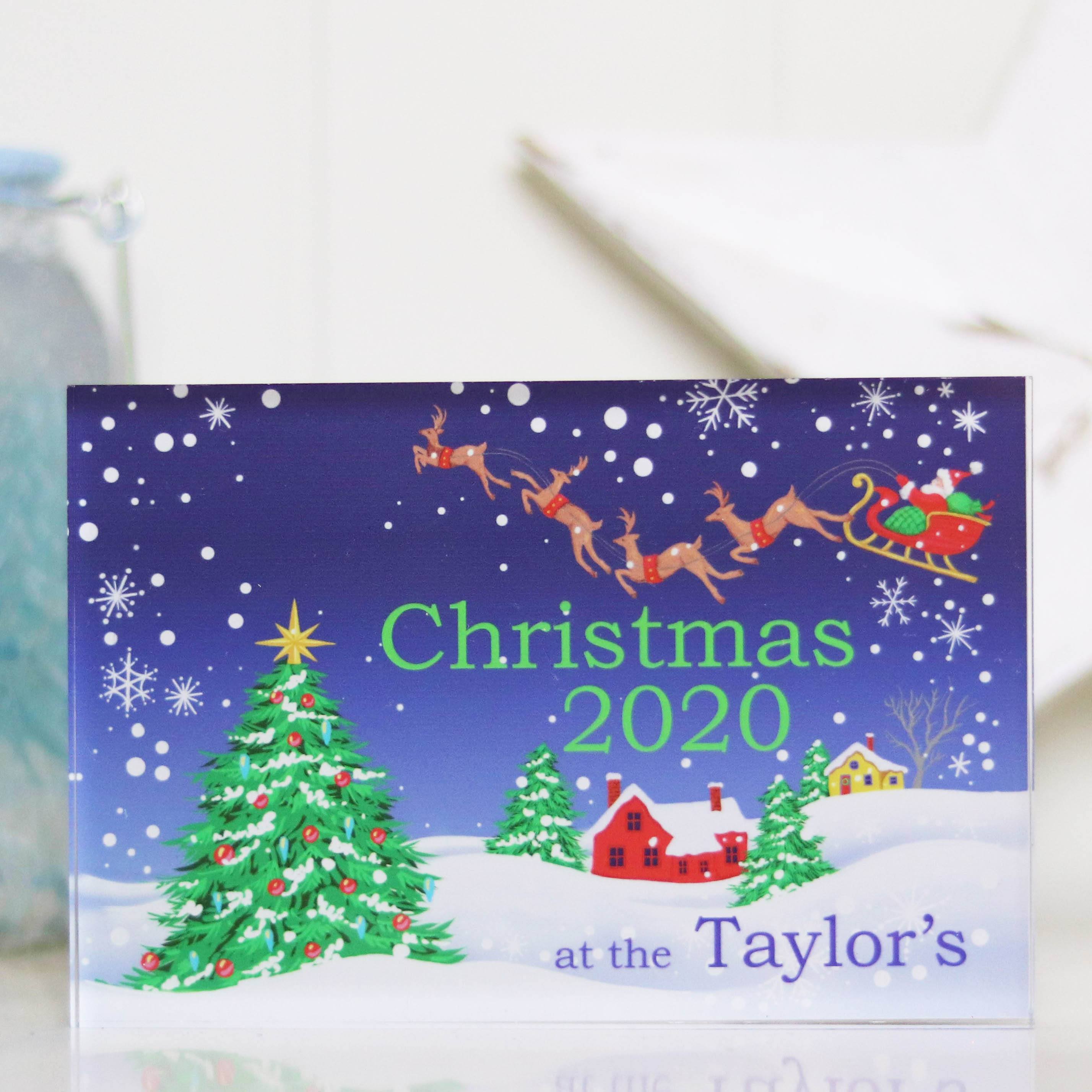 Christmas Decoration - Personalised Christmas Acrylic Table Top Decorations - Santa