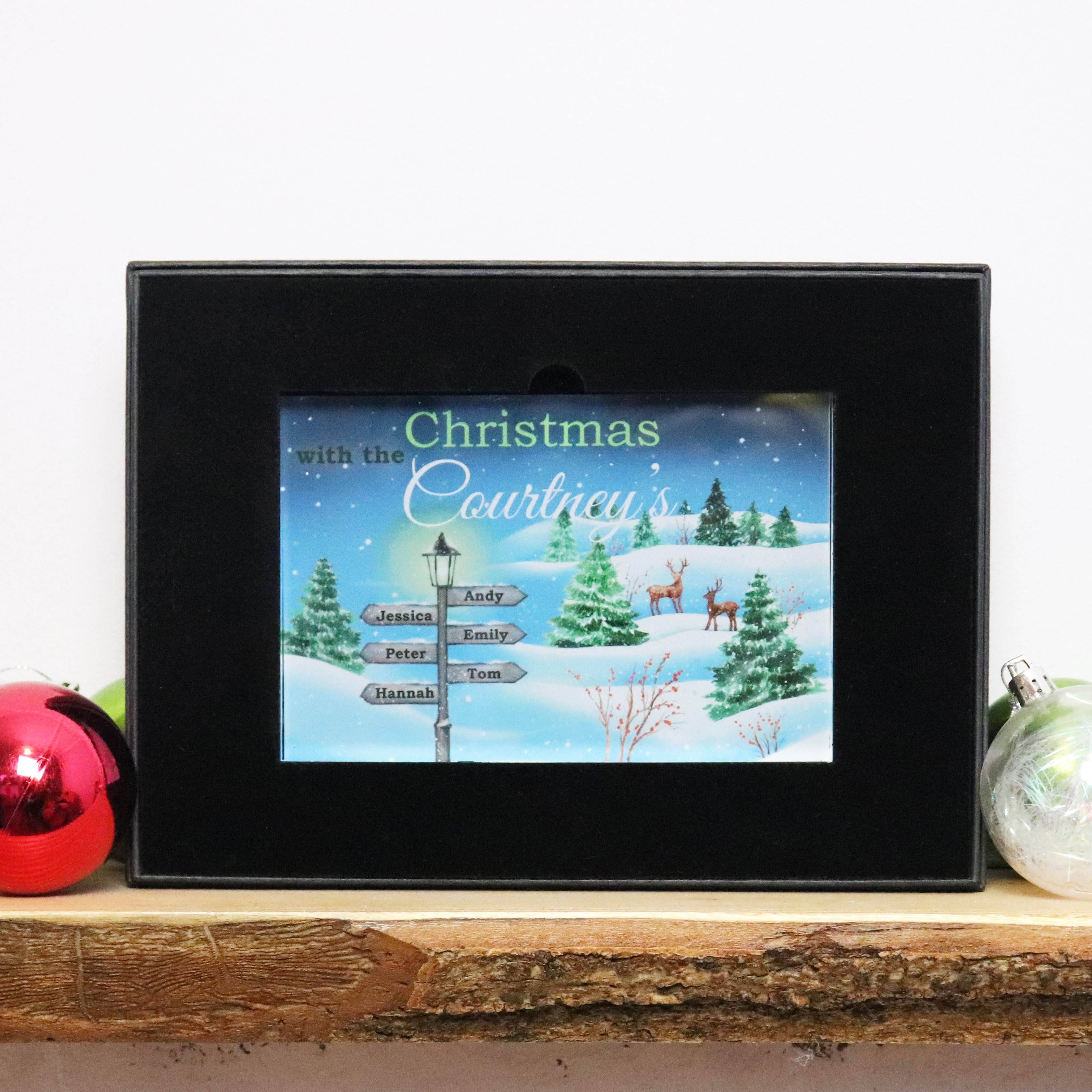Christmas Decoration - Personalised Christmas Acrylic Table Top Decorations - Sign Post