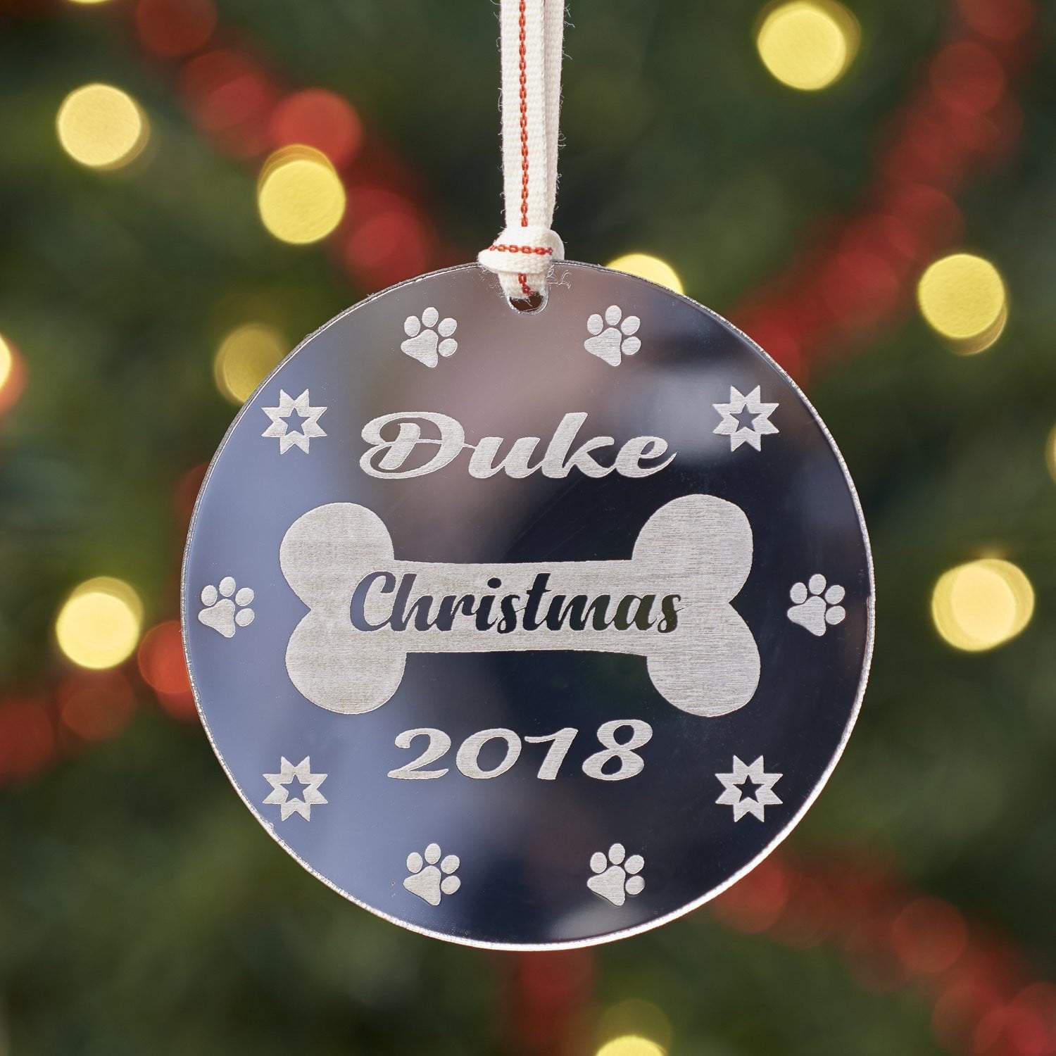 Christmas Decoration - Personalised Dog Bone Tree Decoration