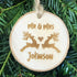 Christmas Decoration - Personalised Rustic Log Slice Christmas Tree Decoration - Reindeer