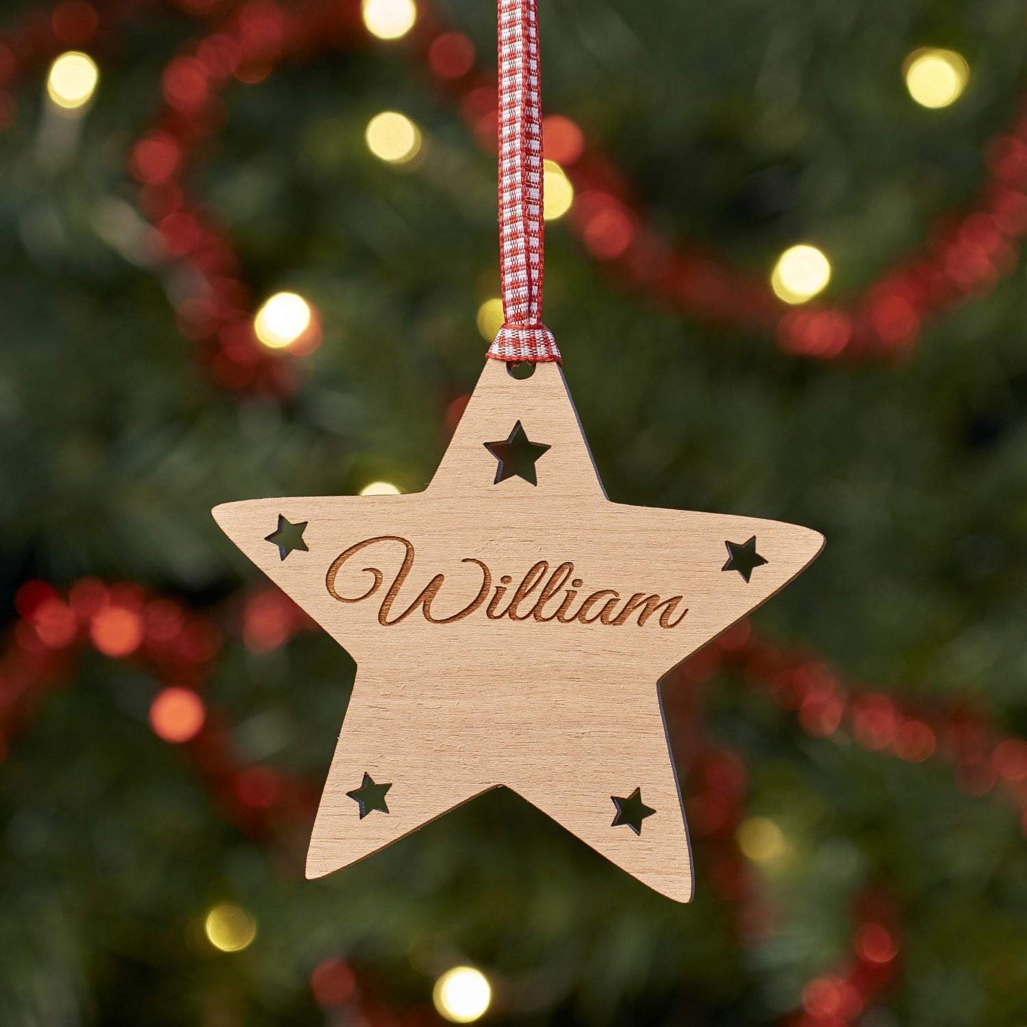 Christmas Decoration - Personalised Star Tree Decoration