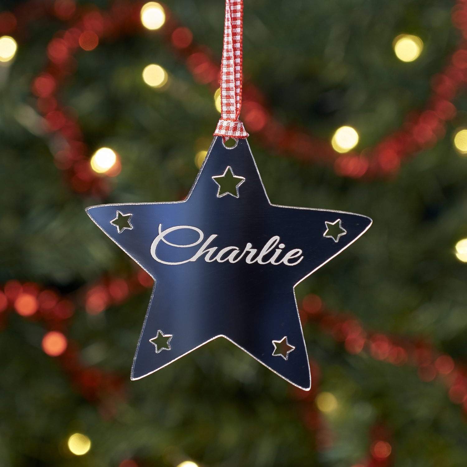 Christmas Decoration - Personalised Star Tree Decoration