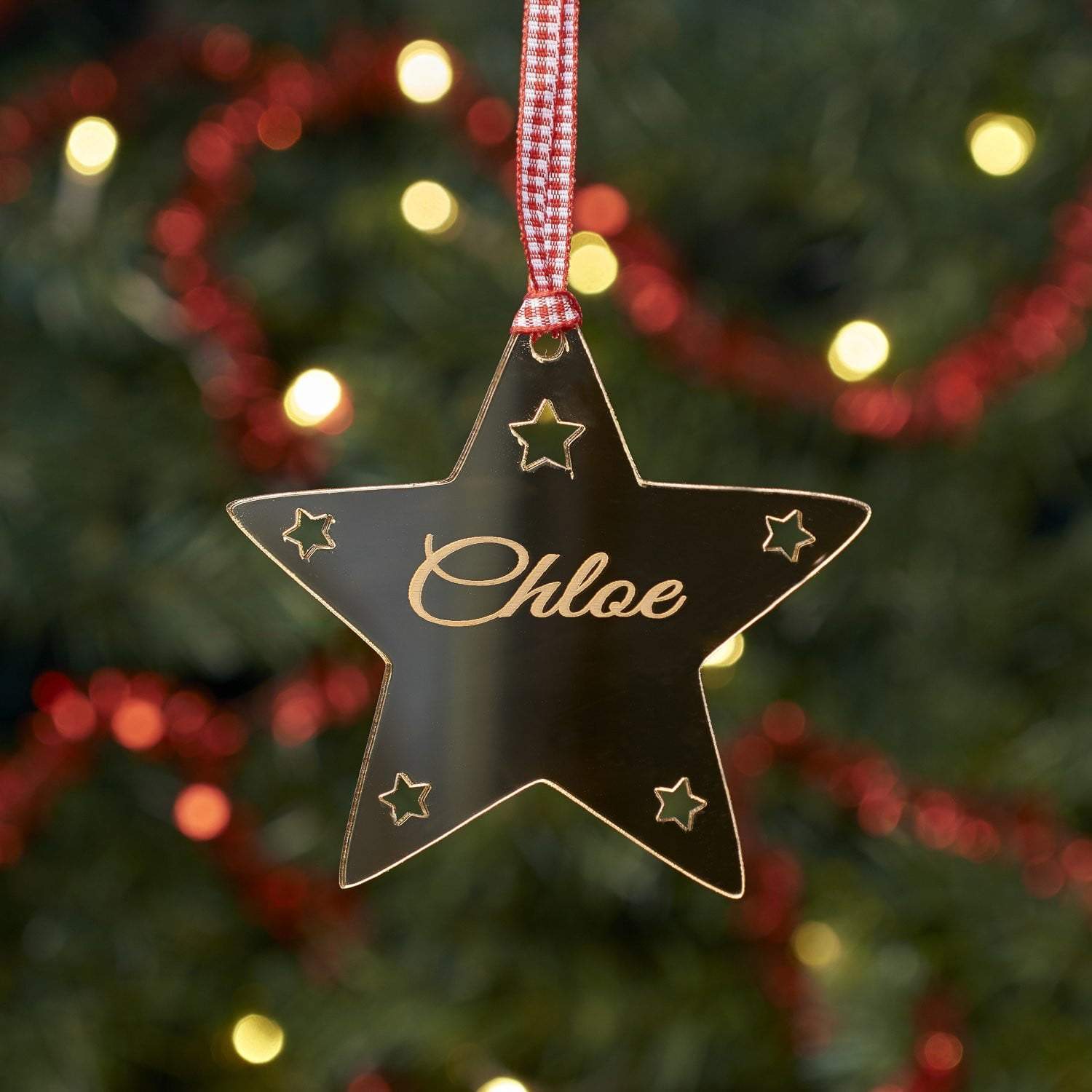 Christmas Decoration - Personalised Star Tree Decoration