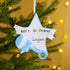 Christmas Ornament - Personalised Baby's 1st Christmas Xmas Tree Decoration Ornament - Baby Rattle Heart/Star