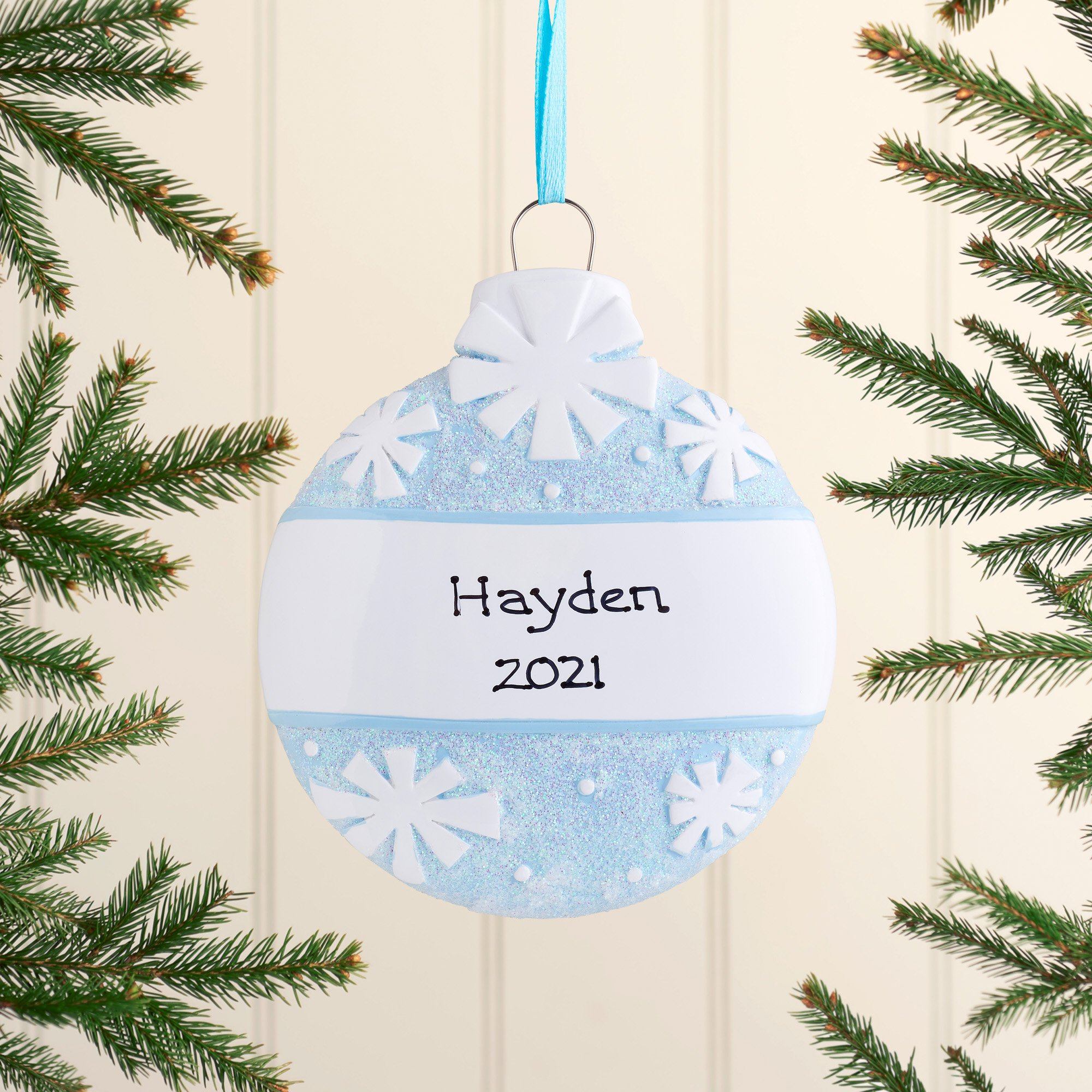 Christmas Ornament - Personalised Baby's 1st Christmas Xmas Tree Decoration Ornament -  Christmas Bauble