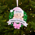 Christmas Ornament - Personalised Childs Christmas Xmas Tree Decoration Ornament - Baby In A Wreath Boy Or Girl