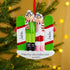 Christmas Ornament - Personalised Family Christmas Tree Decoration Ornament - Snow Ski Couple
