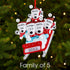 Christmas Ornament - Personalised Family Christmas Xmas Tree Decoration Ornament - Bears On Sled Family
