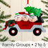 Christmas Ornament - Personalised Family Christmas Xmas Tree Decoration Ornament - Car Family