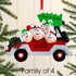 Christmas Ornament - Personalised Family Christmas Xmas Tree Decoration Ornament - Car Family