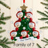 Christmas Ornament - Personalised Family Christmas Xmas Tree Decoration Ornament - Christmas Tree With Faces