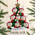 Christmas Ornament - Personalised Family Christmas Xmas Tree Decoration Ornament - Christmas Tree With Faces