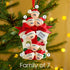 Christmas Ornament - Personalised Family Christmas Xmas Tree Decoration Ornament - Glitter Gift Family