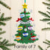 Christmas Ornament - Personalised Family Christmas Xmas Tree Decoration Ornament - Green Tree Family