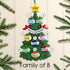 Christmas Ornament - Personalised Family Christmas Xmas Tree Decoration Ornament - Green Tree Family