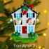 Christmas Ornament - Personalised Family Christmas Xmas Tree Decoration Ornament - House Family