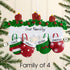 Christmas Ornament - Personalised Family Christmas Xmas Tree Decoration Ornament - Mittens Family