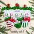 Christmas Ornament - Personalised Family Christmas Xmas Tree Decoration Ornament - Mittens Family