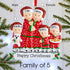 Christmas Ornament - Personalised Family Christmas Xmas Tree Decoration Ornament - Pajama Family