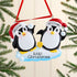 Christmas Ornament - Personalised Family Christmas Xmas Tree Decoration Ornament - Penguin Snowball Couple