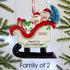 Christmas Ornament - Personalised Family Christmas Xmas Tree Decoration Ornament - Sleigh Family