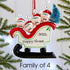 Christmas Ornament - Personalised Family Christmas Xmas Tree Decoration Ornament - Sleigh Family