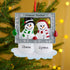 Christmas Ornament - Personalised Family Christmas Xmas Tree Decoration Ornament - Snow Couple With Frame