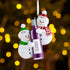Christmas Ornament - Personalised Family Christmas Xmas Tree Decoration Ornament - Wine Bottle Couple