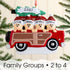 Christmas Ornament - Personalised Family Christmas Xmas Tree Decoration Ornament - Woody Wagon Family