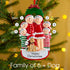 Christmas Ornament - Personalised Family Christmas Xmas Tree Decoration Ornament - Wreath Family With Dog