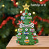 Christmas Table Top - Personalised Family Christmas Xmas Decoration - Green Tree Family - TABLE TOP