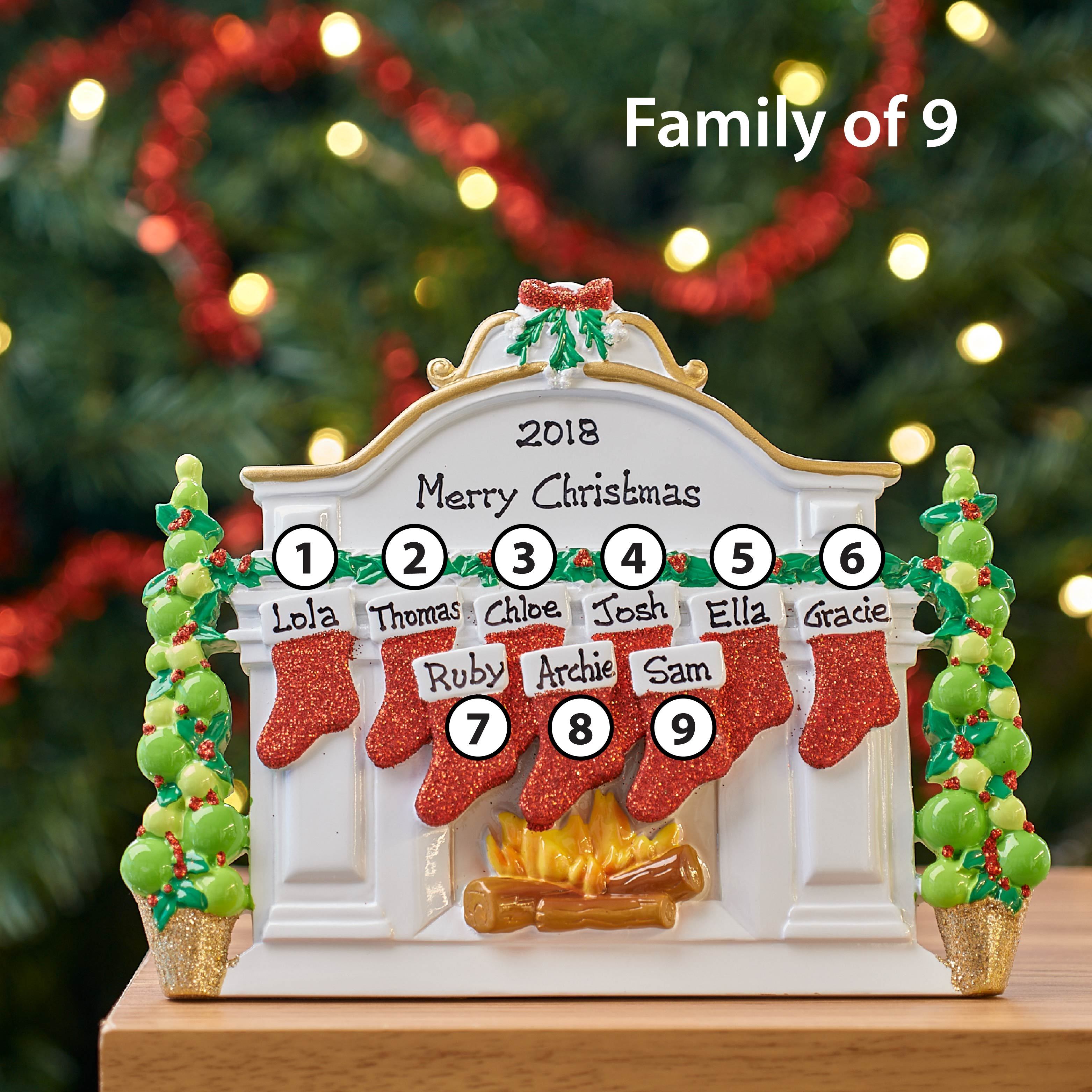 Christmas Table Top - Personalised Family Christmas Xmas Decoration - Mantel Family  - TABLE TOP