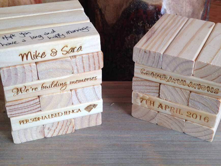 Guest Book - Giant Personalised Jenga Style Wedding Guest Book